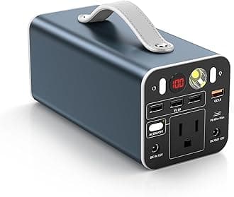 150W Portable Power Station, 42000mAh/155Wh Power Bank with AC Outlet, Dual Way 65W PD/USB-C Port, Laptop Charger for Outdoor Camping Home Emergency Outage