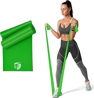 FirstFit Natural Rubber Resistance Loop Bands | Elastic Exercise Band Set | Best Resistant Workout Loops for Booty, Glute, Leg & Thigh Exercising (1.5 Meter Green) - (15-20 lbs)