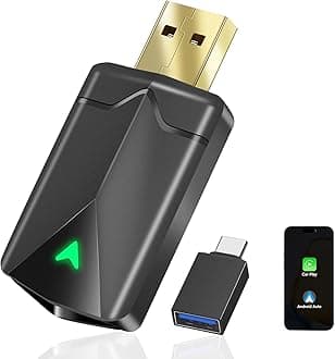 Wireless CarPlay Adapter– Android Auto Wireless Adapter, 5.8GHz Wi-Fi Plug & Play,Mini and Stable iOS 10+/Android 10+, Fast Auto-Connect for Cars 2016+ (1Pcs)