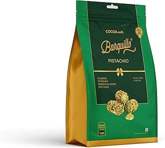Barquillo Premium Pistachio Coated Chocolate Pouch - 10 Pcs (200 gm) | Pista Cream Filled Biscuit Roll imported | Dubai couverture taste | Festive Gift Pack Celebration specially for Festivals