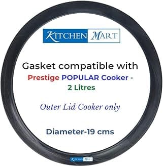 Kitchen Mart Gasket compatible with Prestige Popular Aluminium Pressure cooker (2 Liters)