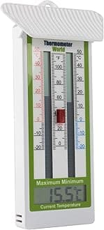 Digital Max Min Thermometer Classic Design - Wall Mounted Temperature Monitor...