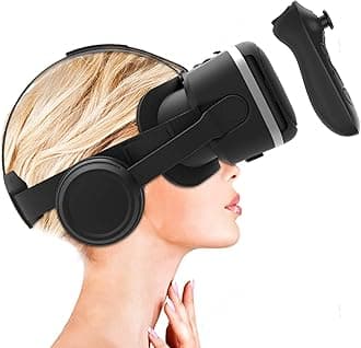 Irusu Play VR Plus VR Headset with Headphones,40MM HD Lens for Mobiles (with Remote)