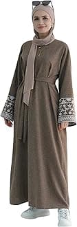 - Embroidered Muslim Abaya Long Sleeve Dubai Dress Turkish Robe Zipper Maxi Dess Women Eid Clothes