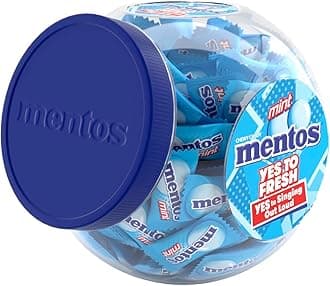 Mentos Mint Flavour Chewy Candy Wrapped In Jar, 200 Pieces