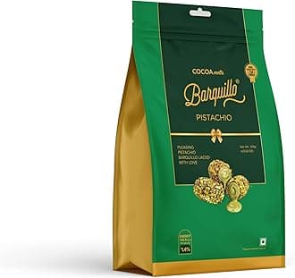 Barquillo Premium Pistachio Coated Chocolate Pouch - 5 Pcs (100 gm) | Pista Cream Filled Biscuit Roll imported | Dubai couverture taste | Festive Gift Pack Celebration specially for Festivals