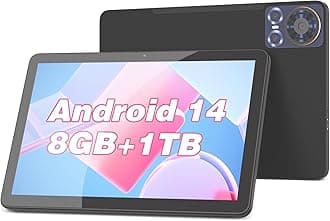 C idea10.1 Inches Tablet,Android 13 Tab,5G Tablet Dual SIM 8GB RAM 1TB ROM,10000mAh Battery With Bluetooth Keyboard,Mouse and Speaker CM8300plus (Black)
