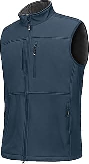 33,000ftMens Softshell Gilet Activewear Vests Windproof Fleece Lined Outerwear Zipped Pockets Sleeveless Softshell Jacket for Leisure, Golf, Travelling