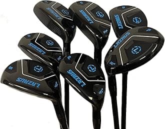 LAZRUS GOLF Premium Hybrid Golf Clubs for Men - 2,3,4,5,6,7,8,9,PW Right Hand & Left Hand Single Club, Graphite Shafts, Regular Flex