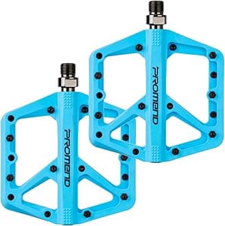 Mountain Bike Pedals - Durable Nylon DU Bearing Platform Pedals for MTB and BMX