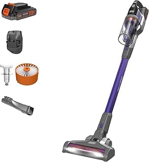 BLACK+DECKER POWERSERIES Extreme Cordless Stick Vacuum Cleaner for Pets, Purple (BSV2020P)