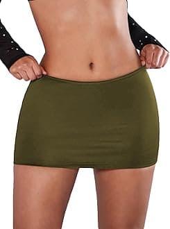 SweatyRocksWomen's Casual Elastic Waist Solid Bodycon Mini Skirt Streetwear