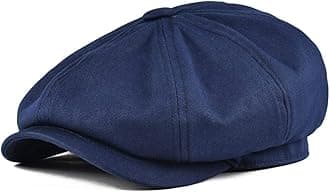 Men's 8 Piece Newsboy Flat Cap 100% Cotton Gatsby Ivy Golf Cabbie Hat