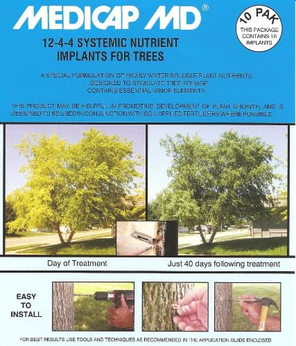 Medicap 10-Pack MD Systemic 12-4-4 Tree Food Implants, 3/8-Inch
