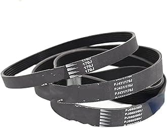 Transmission Belt 220J-PJ559 225J-PJ572 237J PJ602 Poly V-belts Ribbed For Treadmill For Fitness For Washing Machine Motor Drive Belts Drive V-Belt(237J-PJ602,1PC_4RIBS)