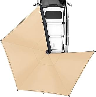 VEVOR Vehicle Awning 270 Degree 8.2' Roof Rack Pull-Out Retractable Sun Shade Height Adjustable, PU3000mm UV50+ Weatherproof Car Side Awning for SUV Camping (Hardware Included), Waterproof Storage Bag