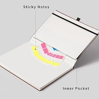 RETTACY Lined Journal Notebook, 96 Numbered Pages, A4 Large Size (8.5'' x 11''), for Men & Women, Journaling, Writing, Work & Office, Leather Softcover, 100 GSM Thick Paper (Black)