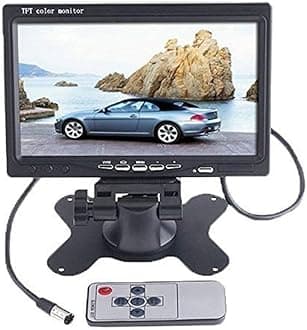 7 inch High Resolution 800 * 480 TFT Color LCD Car Rear View Camera Monitor Support Rotating The Screen and 2 AV Inputs