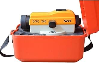 TENABLE NAUTICAL MART High Precision 32X and 24X Optical Auto Level with Tarano Gauge Surveying Equipment for Builders & Contractors TARANO AUTO LEVEL (Yellow, 24X-Auto Level)