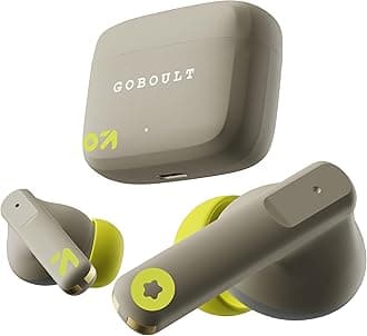 GOBOULT Z60 Made in India Ear Buds Wireless with 60H Playtime, 4 ENC Mics Clear Calling, 50ms Low Latency Gaming, 13mm Bass Driver Earbuds Bluetooth Wireless Earphones (Spring Green)