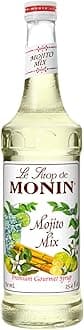 Monin - Mojito Mix Syrup, Sweet Herbal Mint Flavor, Great for Frozen Cocktails, Mocktails, & Delicious Desserts, Gluten-Free, Vegan, Non-GMO (750 ml)