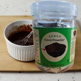 Cacao Powder -100% Natural, Raw & Organic, 200g -Unsweetened & Non Alkalised without Artificial Flavours/Colors or Preservatives,Dark Cocoa Powder for Cake and Chocolate Making