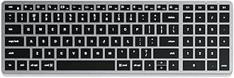 Slim X2 Bluetooth Backlit Keyboard for Mac, Illuminated Keys & Multi-Device Sync, for MacBook Air/Pro M5/M4, iPad Air/Pro M5/M4/M3, iPad mini, Mac mini, iMac - Space Gray