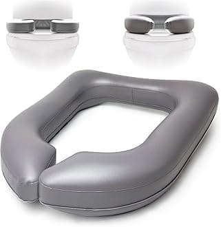 Nevife Raised Toilet Seat Cushion-Inflatable & High-Density Foam Toilet Seat Riser for Elderly,Seniors,Pregnant & Post-Surgery,Portable Commode Booster ，Easy to Clean. 220lb (14.9" x 13.46" x 2.95")
