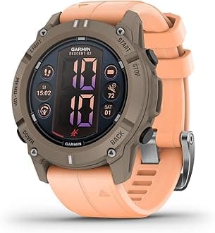 Garmin® Descent™ G2, Watch-Style Dive Computer, Bright AMOLED Display, Multiple Dive Modes, Health and Wellness Features, Paloma with Shell Pink Band