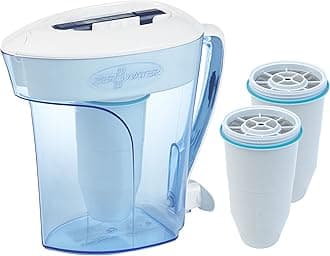 ZeroWater 2.8 liters Water Filter Jug Combo with 3x Advanced 5 Stage Filter, 0 TDS, NSF certified, Reduces Fluoride, Chlorine, Lead and Chromium, Water Quality Meter included