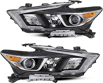 VehicleAid Headlight Assembly Compatible with 2016 2017 2018 Nissan Maxima S/SL/SV OEM Projector Headlamp w/LED DRL Driver and Passenger Side