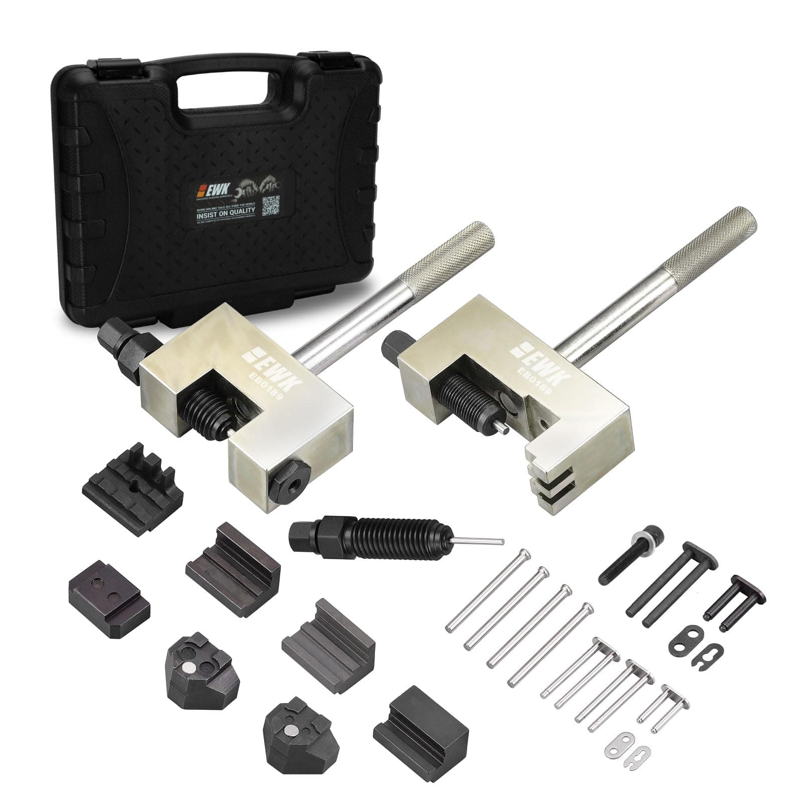 24-Piece Timing Chain Riveting & Separating Tool Kit, Chain Breaker/Rivet Tool for Mercedes-Benz M271 M272 M273 M276 Diesel & Gas Engines, Chrysler, Jeep