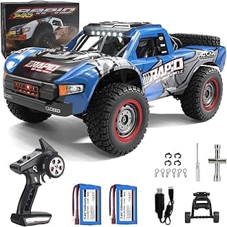 RC Cars 1:14 RC Truck 30 MPH 4WD Remote Control Car All Terrain Trophy Car for Adults Boys Teens Fast Off-Road RC Buggy Big Short Course Monster Truck with 2 Batteries 50 Mins Play (RTR)