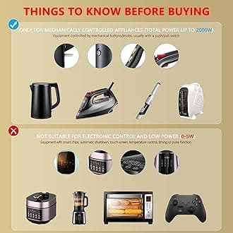 RGBER 220v to 110v Voltage Converter Adapter: International Universal Travel Power Strip Plug Transformer - 2000w Electric Hair Dryer Step Down Outlet Converters for US European UK EU Italy Africa