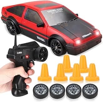 Liberty Imports RC Drift Car 1/24 2.4GHz 4WD Remote Control Sport Racing On-Road Vehicle with LED Light, Batteries and Drift Tires (Style 5)