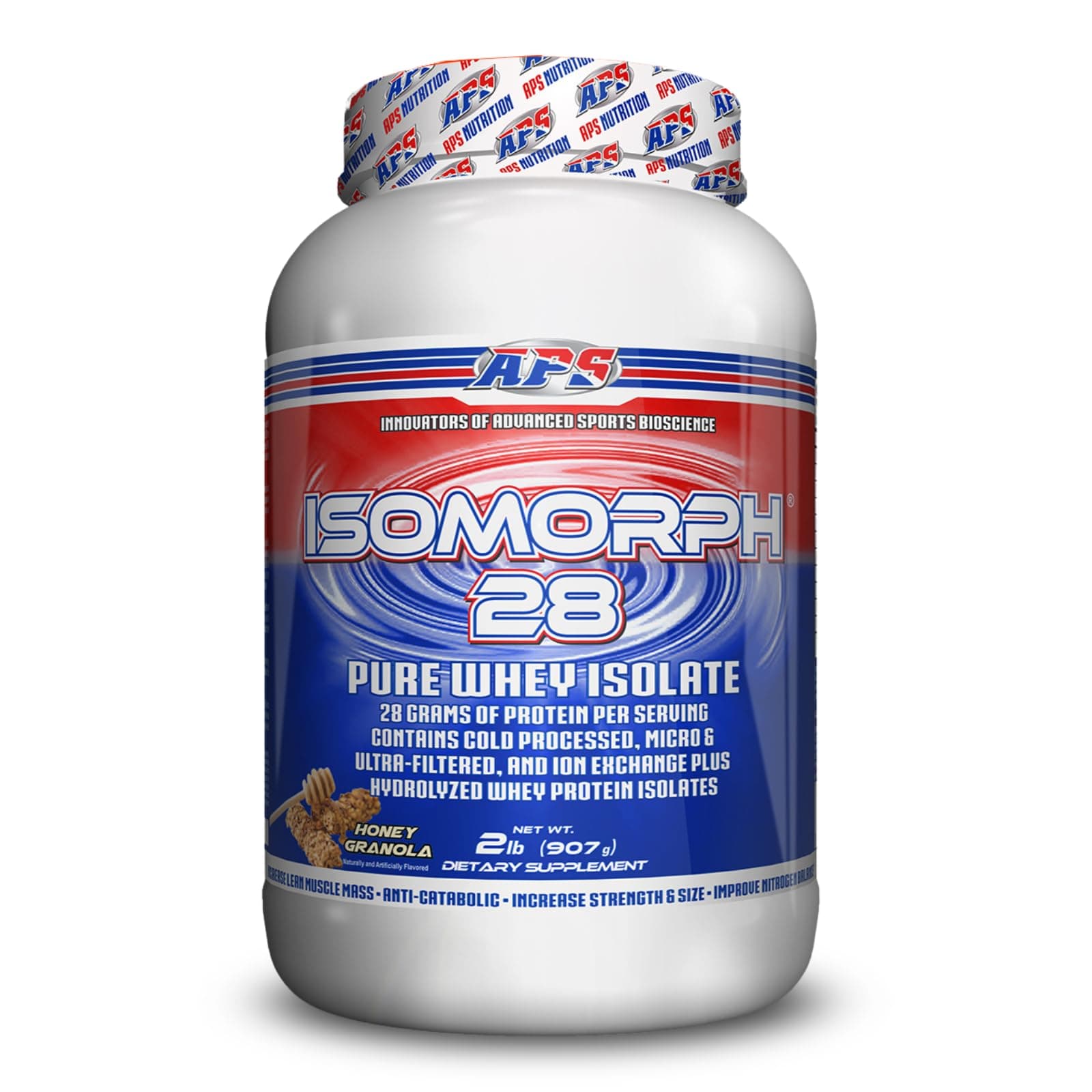 APS Nutrition Isomorph 28 Protein Powder | Pure Whey Isolate | Cold Pressed, Ultra- Filtered, & Ion Exchange Isolates | 28g Protein | 2 Pound (Honey Granola)