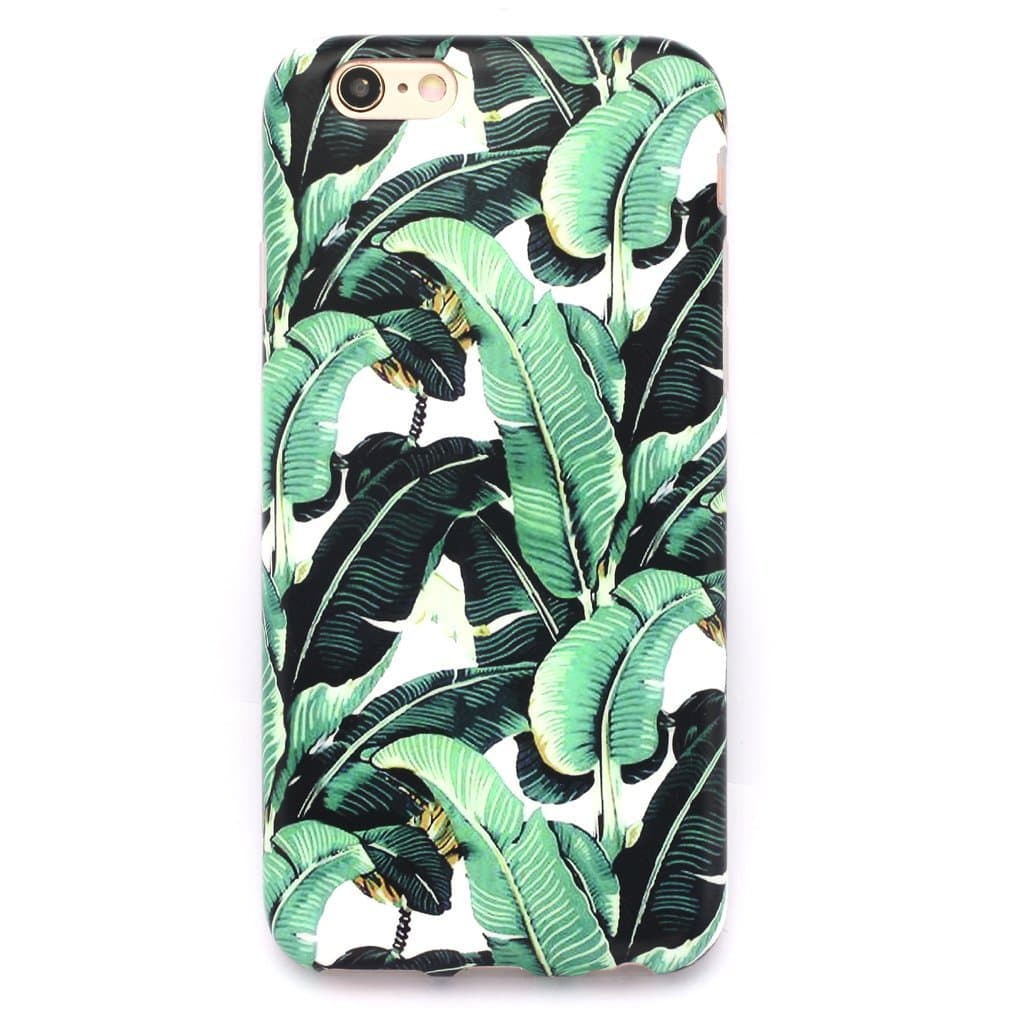 iPhone 6/6S Plus IMD Printing Slim-Fit Ultra-Thin Anti-Scratch Shock Proof Dust Proof Anti-Finger Print TPU Case for iPhone 6/6S Plus 5.5 inch (Milly Banana Leaf)