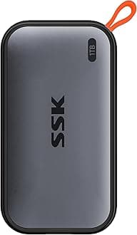 SSK Portable SSD 1TB External Solid State Drives, up to 1050MB/s USB C SSD External Hard Drive USB 3.2 Gen2 for iPhone 15/Pro, Windows, Mac, Android Phones and Tablets