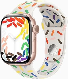 Apple Watch Series 10 [GPS + Cellular, 42mm] - Rose Gold Aluminum Case with Pride Edition Sport Band, M/L (Renewed)
