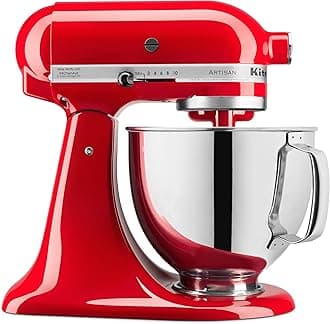 Artisan Series 5 Quart Tilt Head Stand Mixer with Pouring Shield KSM150PS, Passion Red