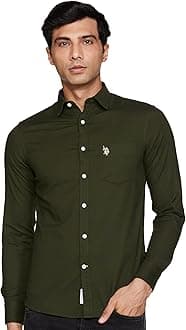 U.S. POLO ASSN.Men's Regular Fit Plain Shirt