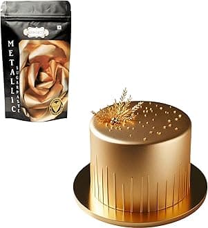 Glistening Gold Metallic Fondant 8.8 Oz Chefs choice for Cake Decorating