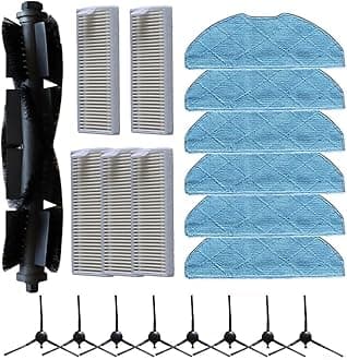Main Brush and Accessory Kit for Eureka Lvac Voice Nuo, Comes with Side Brushes, Filters, and Mop Cloth for Effective Home Cleaning (B)