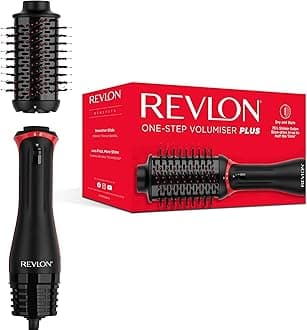 Revlon One-Step Volumiser Plus (Patented Detachable Head, Ceramic Titanium Barrel, Nylon Styling Bristles with Activated Charcoal Pins, Tourmaline Ionic Technology), RVDR5298UK