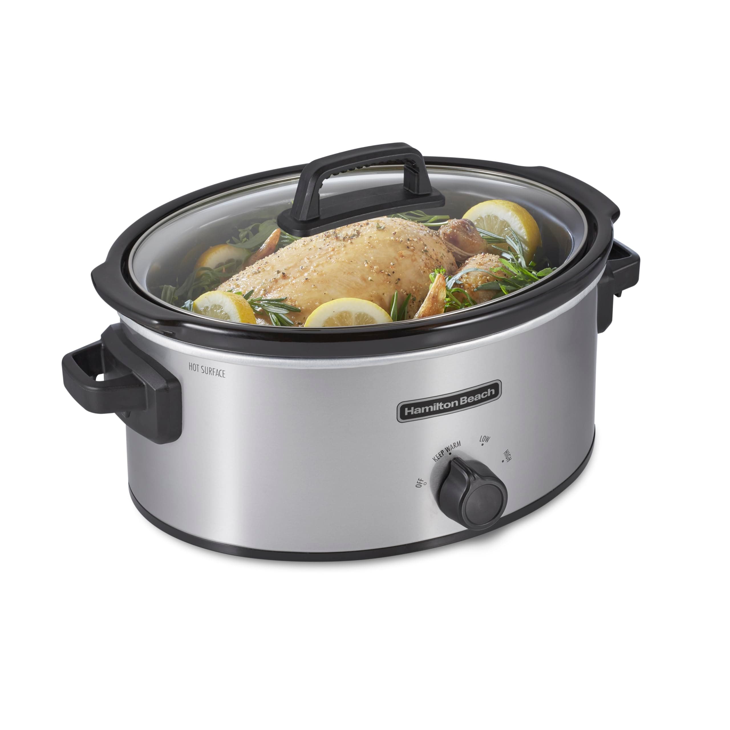 Hamilton Beach 33665 6 Quart Slow Cookers, Silver