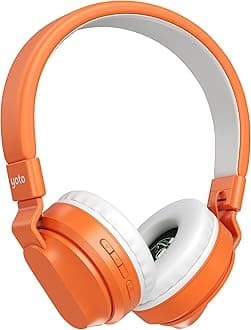 Yoto Wireless Headphones – Kids Accessories, Lightweight Comfortable Adjustable & Foldable Over-Ear Bluetooth Earphones with Travel Bag, Volume-Limiting for Safe Listening