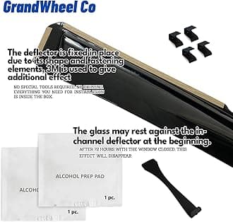 Window Deflectors Smoke Tinted in-Channel Side Window Vent Visor Deflectors Rain Guards Compatible with Nissan Titan XD 2016-2024 Crew Cab - 4pcs. GW0806