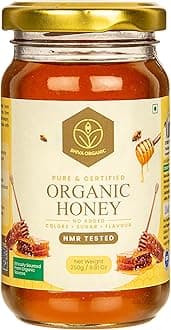 Shiva Organic Raw Organic Certified Honey 250g | 100% Pure NMR Tested | Raw and Unprocessed
