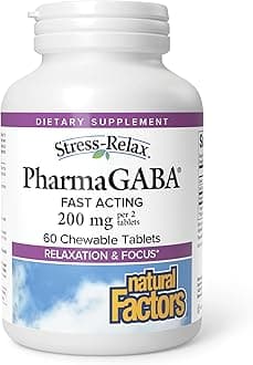 Natural Factors Gaba Stress Relax 100 Mg Chewable 60 Tablets