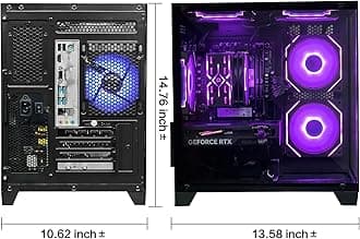 Gaming PC Desktop Computer,Core i5 13400F,RTX 4060 8G,32GB DDR4 RAM 1TB SSD,ARGB Fan,Prebuilt Computer Tower for Gaming and Office